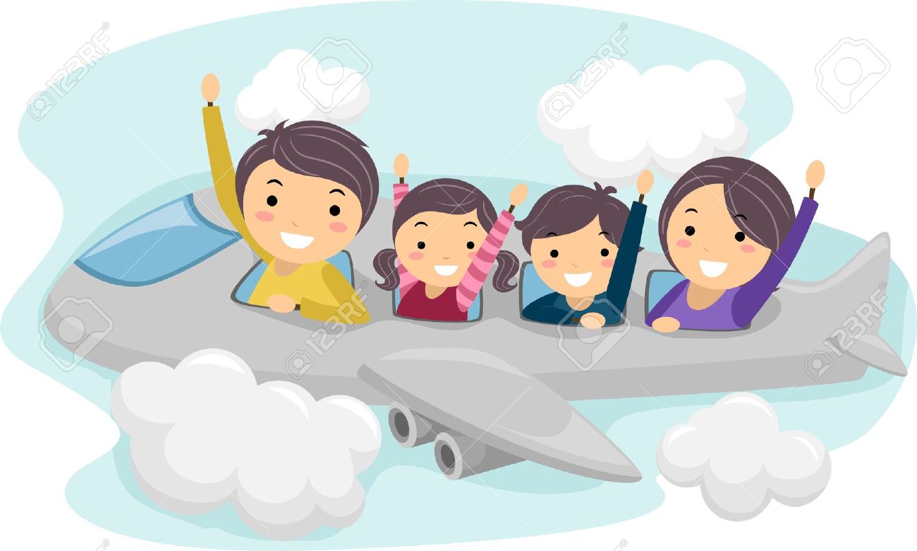 clipart airplane family