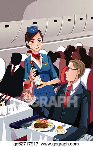 clipart airplane flight attendant