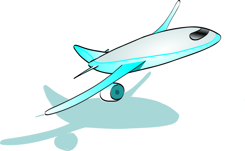 Taking off medium image. Plane clipart animation