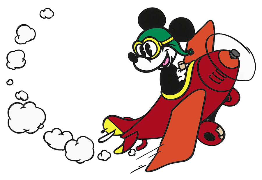 Plane clipart flight. Airplane mickey pencil and