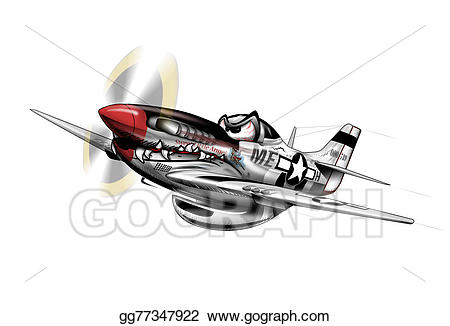 clipart plane mustang
