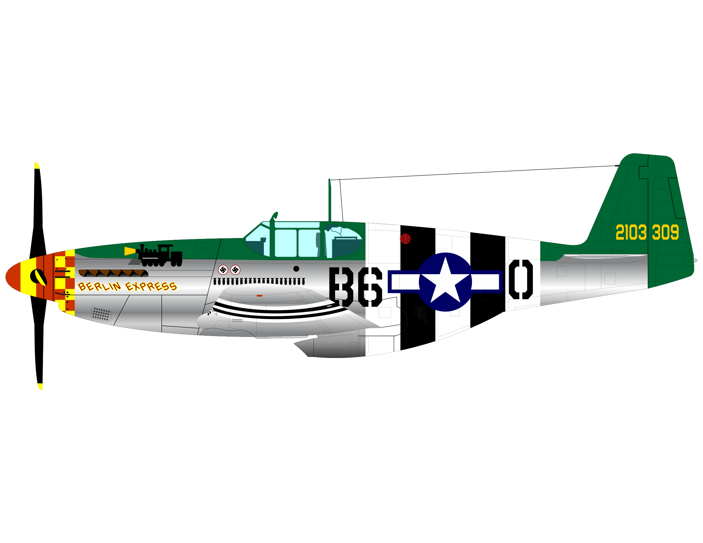 mustang clipart airplane