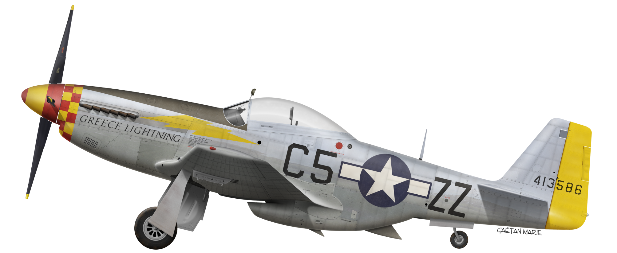 clipart airplane mustang