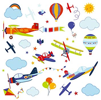 clipart airplane nursery