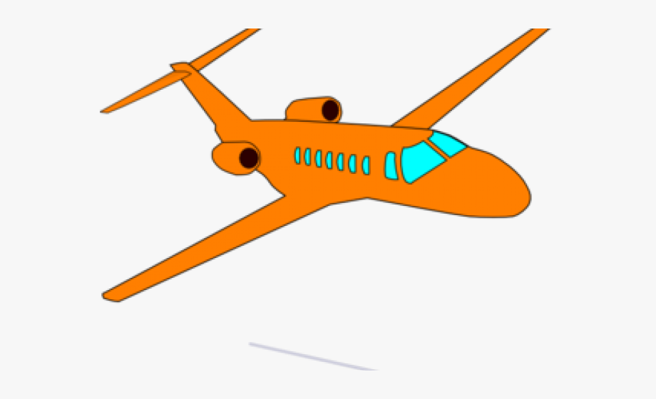clipart plane orange