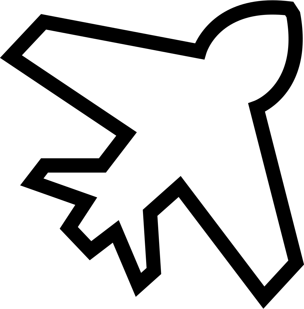 outline clipart airplane