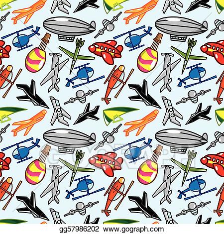 clipart airplane pattern