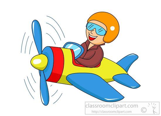 clipart airplane person