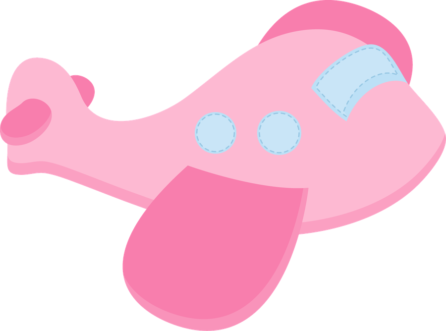 clipart airplane pink