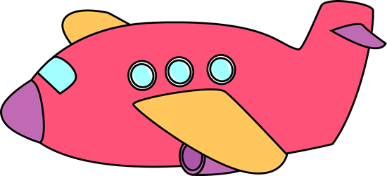 clipart plane pink