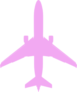 clipart airplane pink