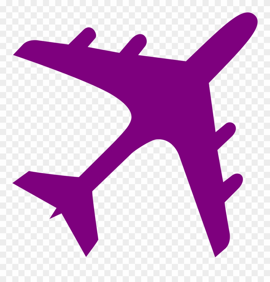 Silhouette at getdrawings plane. Clipart airplane purple