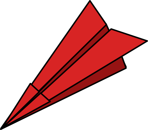 Trail clipart paper airplane. Red paperplane clip art