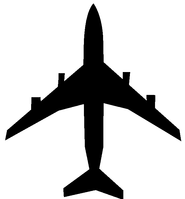 clipart airplane shadow