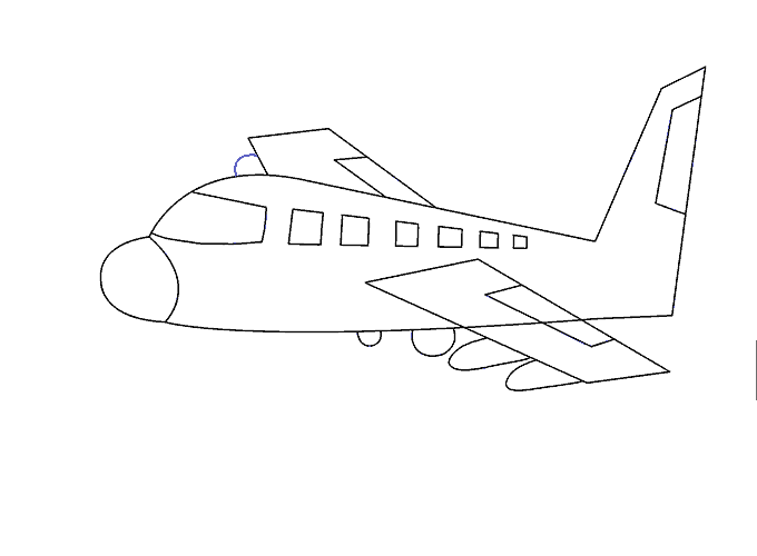 clipart airplane sketch