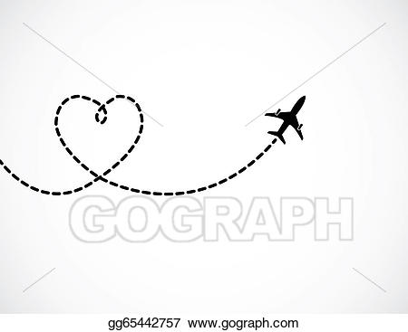 Stock illustration a airplane. Trail clipart plane trail