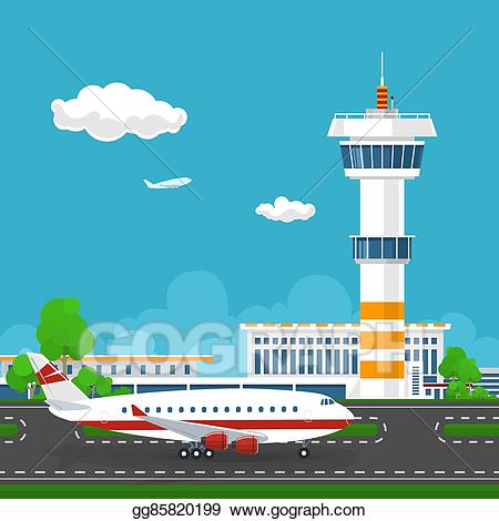 tower clipart airplane