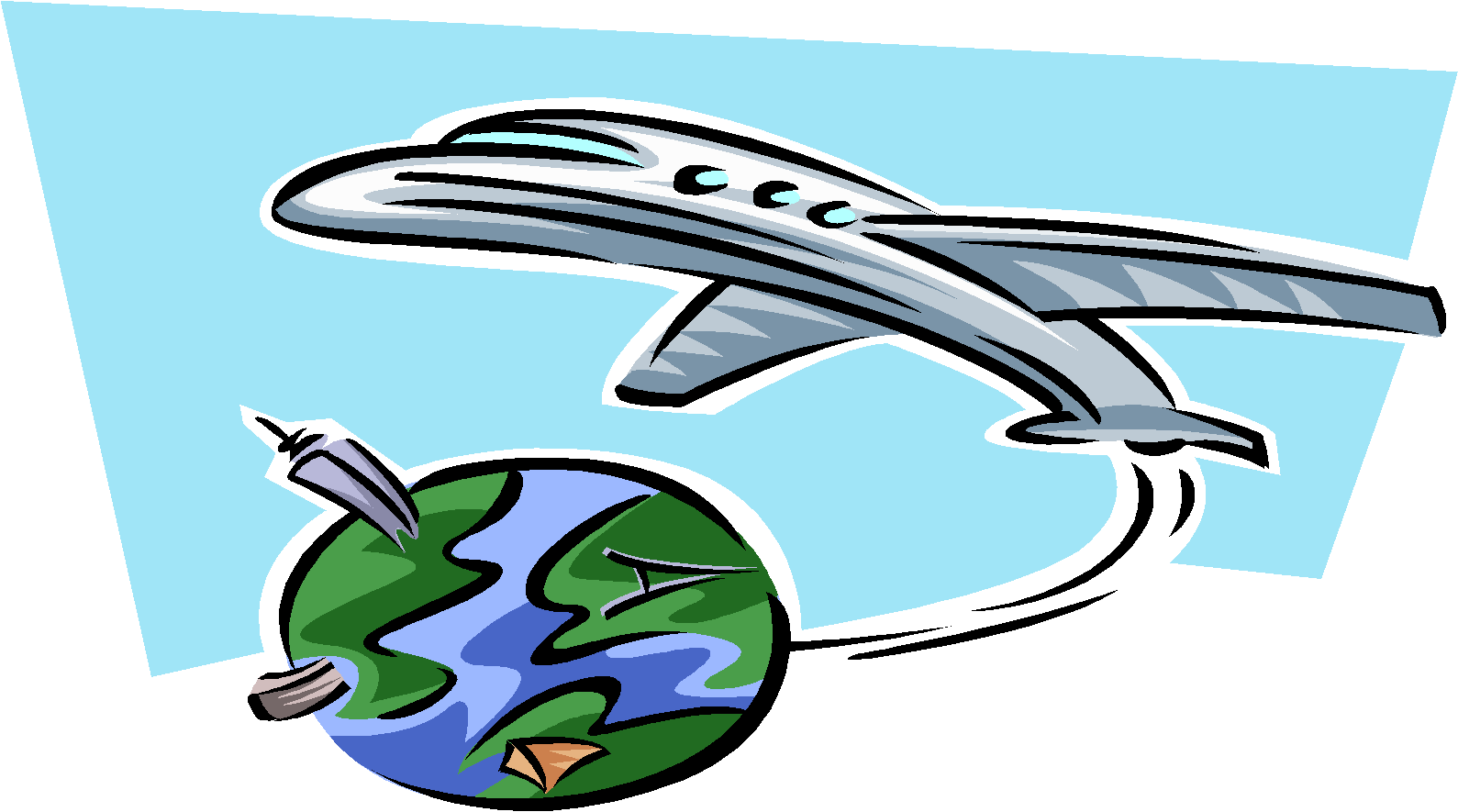 clipart airplane vacation