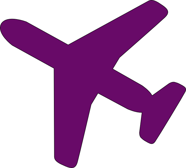 Purple clip art at. White clipart airplane