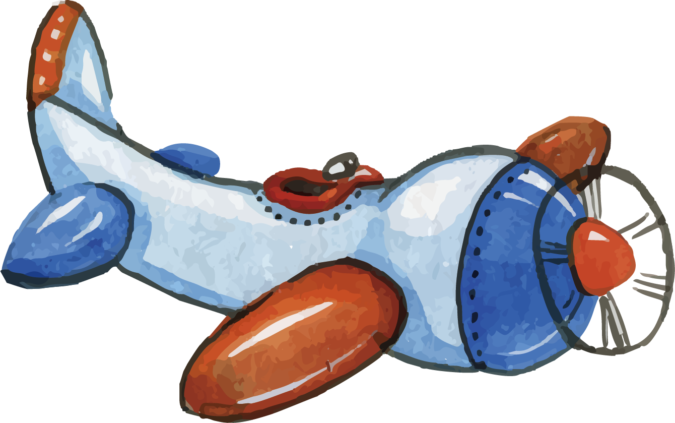 clipart airplane watercolor