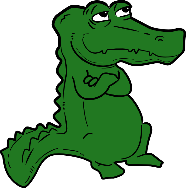 crocodile clipart green thing