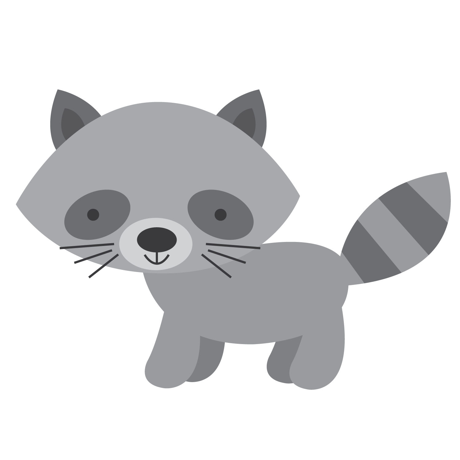 cute clipart raccoon