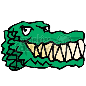 Clipart alligator crocodile head. Royalty free 