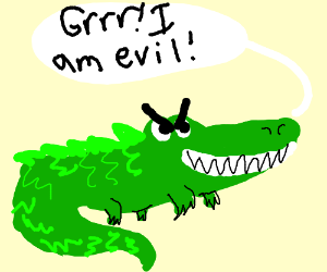 clipart alligator evil