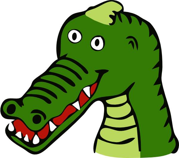 clipart swimming alligator