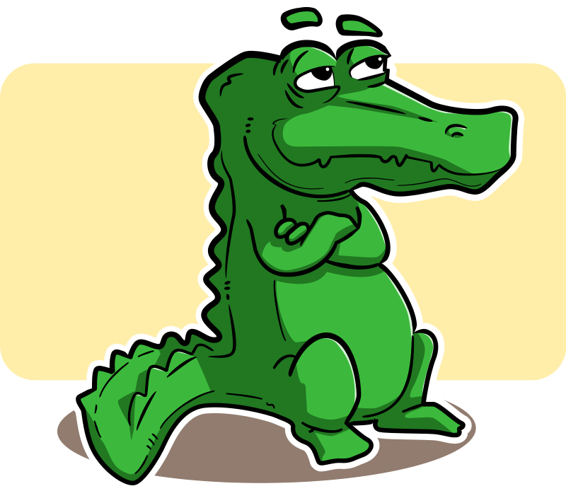 Green clipart cobra. Free clip art alligator