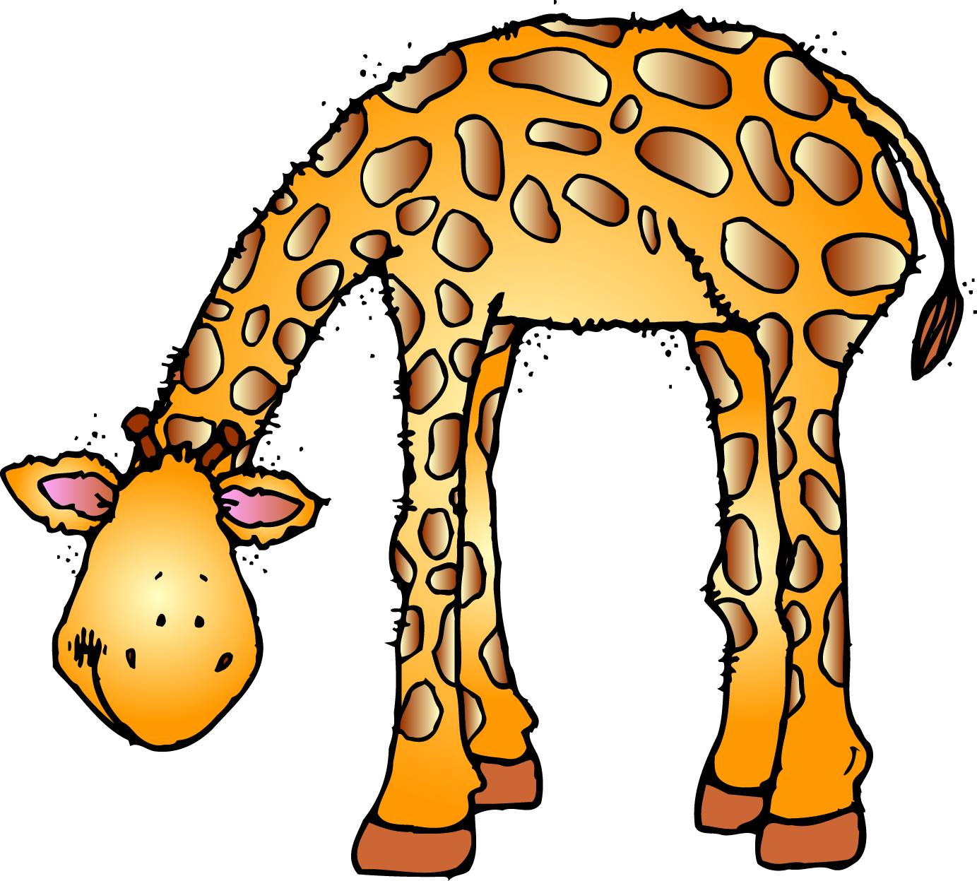 Gold clipart giraffe. Free melonheadz zoo trip