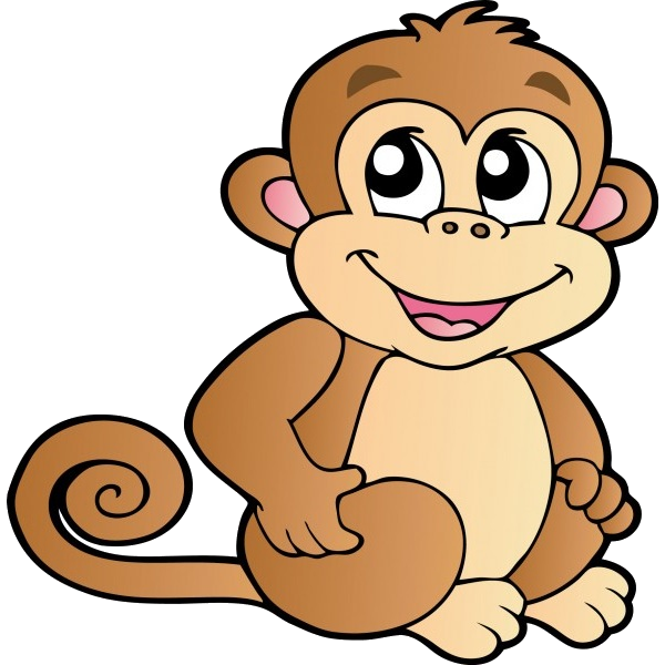 pencil clipart monkey