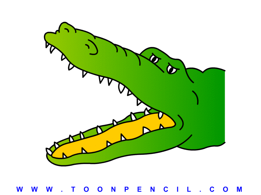 clipart alligator open mouth