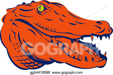 clipart alligator orange