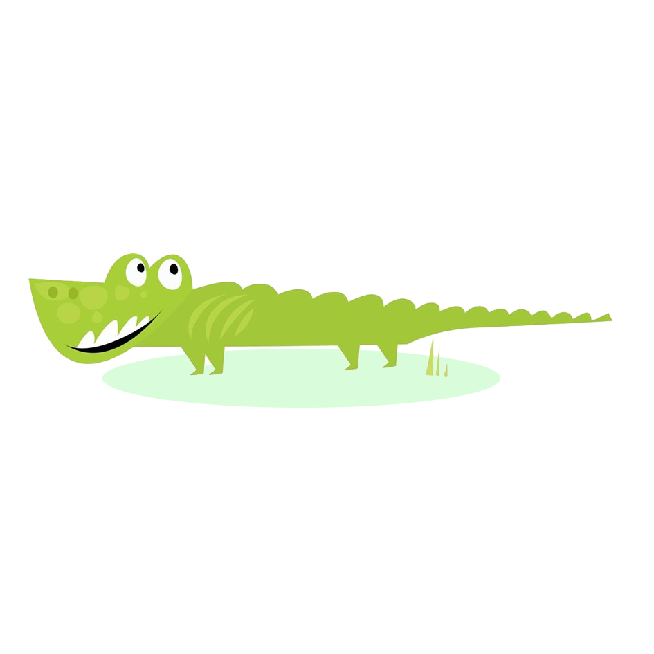 crocodile clipart green thing