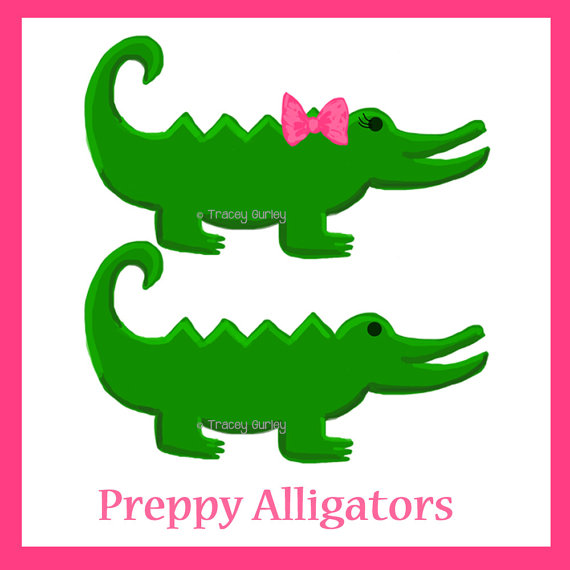 clipart alligator pink