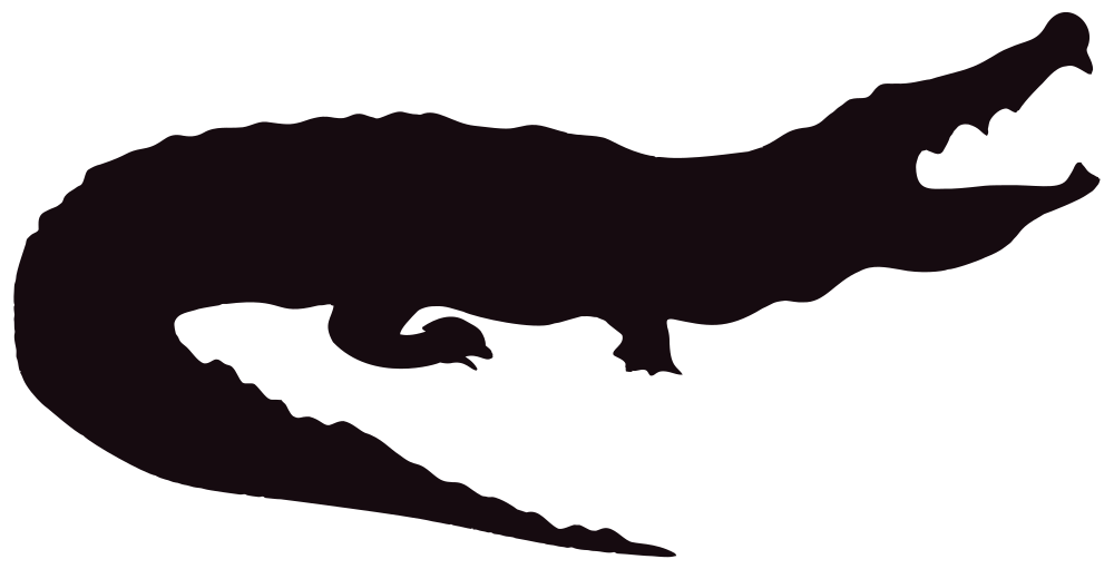 Gator clipart clip art. Onlinelabels alligator silhouette details