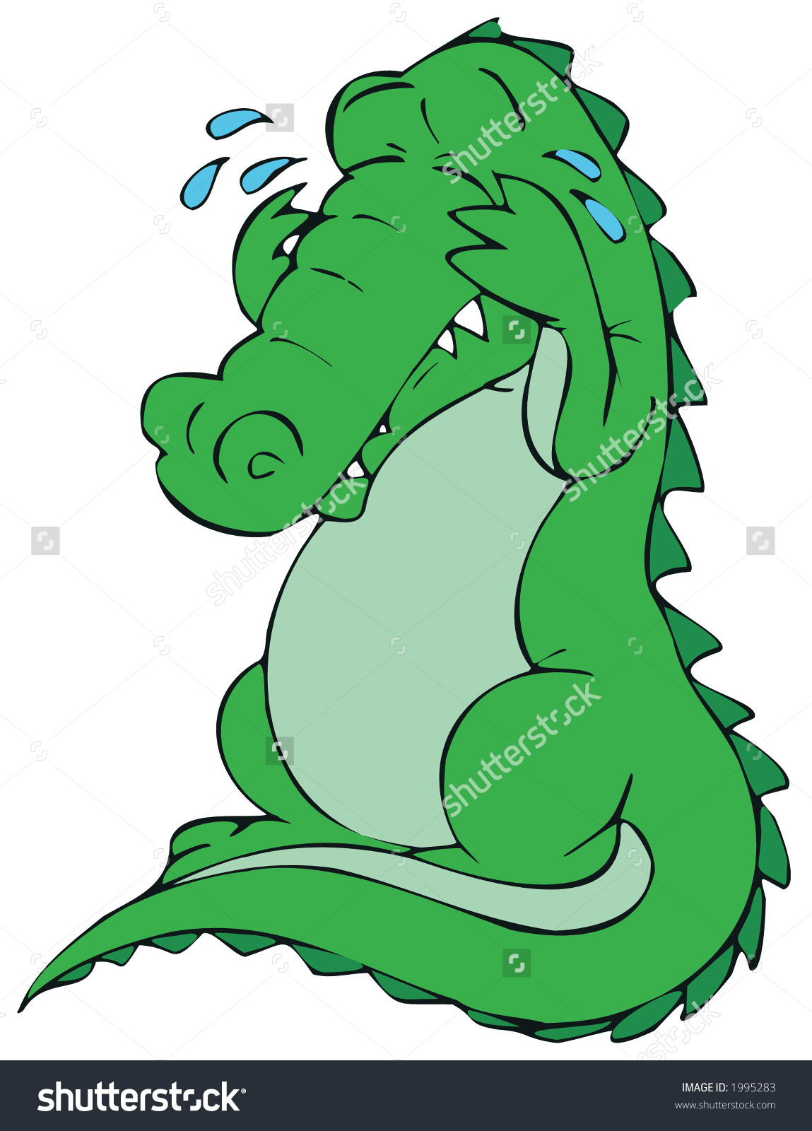 sad clipart crocodile