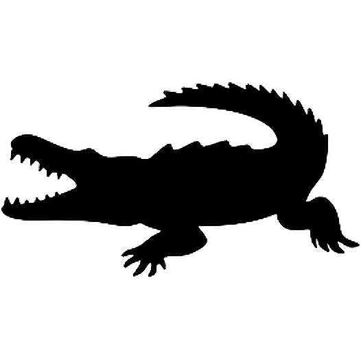 Clipart alligator silhouette. Alligators crocodile clip art