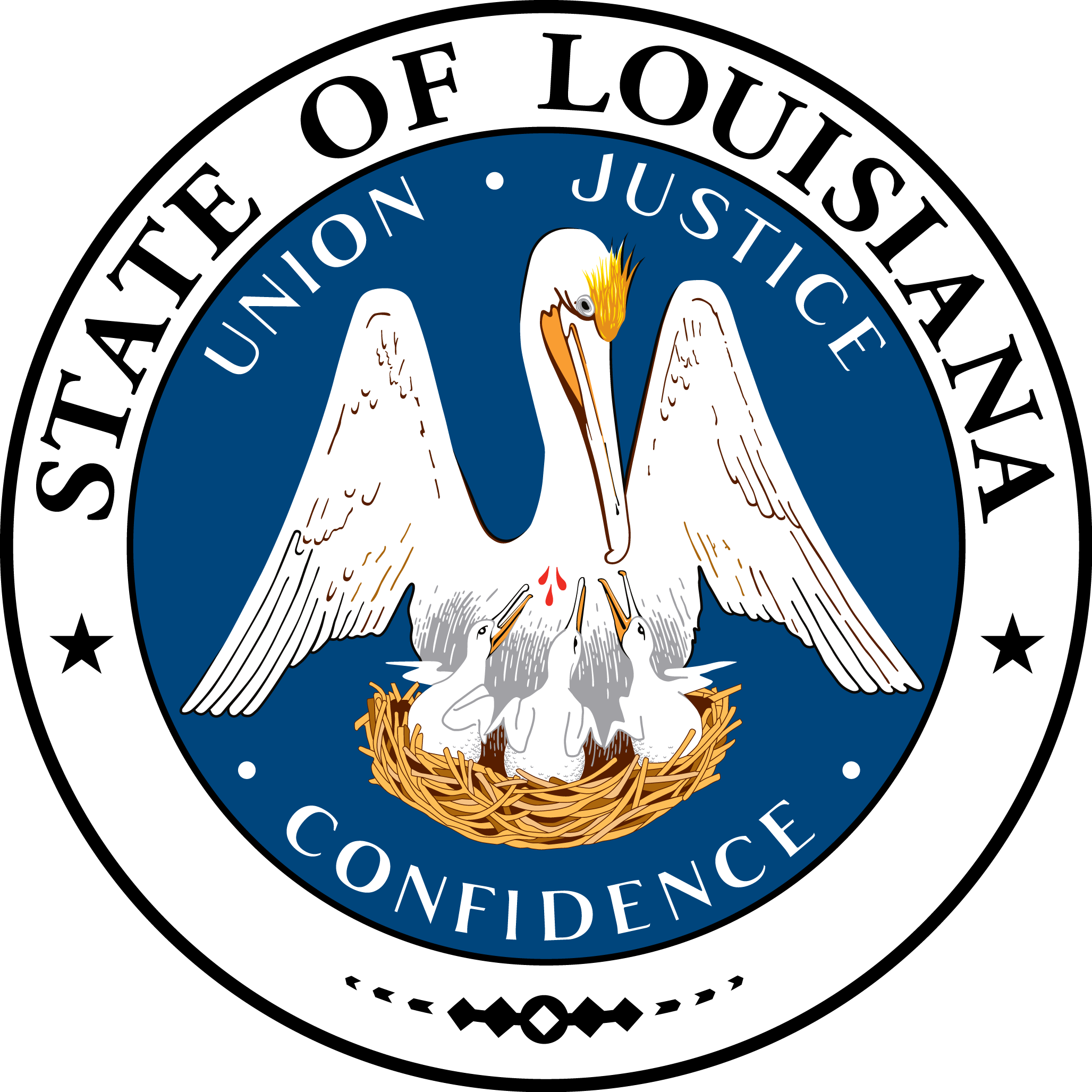 Louisiana gov explore color. Government clipart seal american