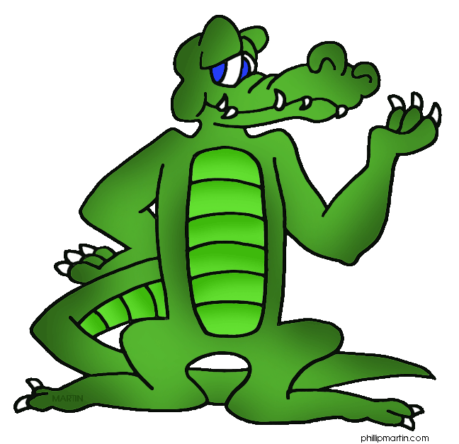 green clipart aligator