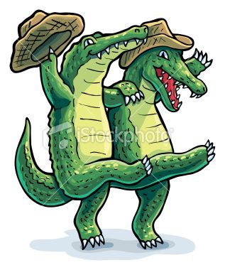 clipart alligator two