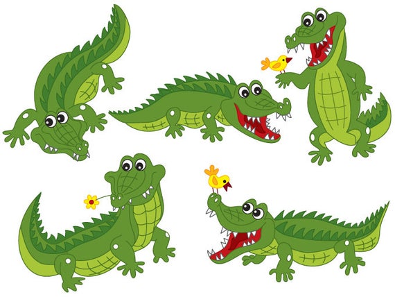 crocodile clipart two