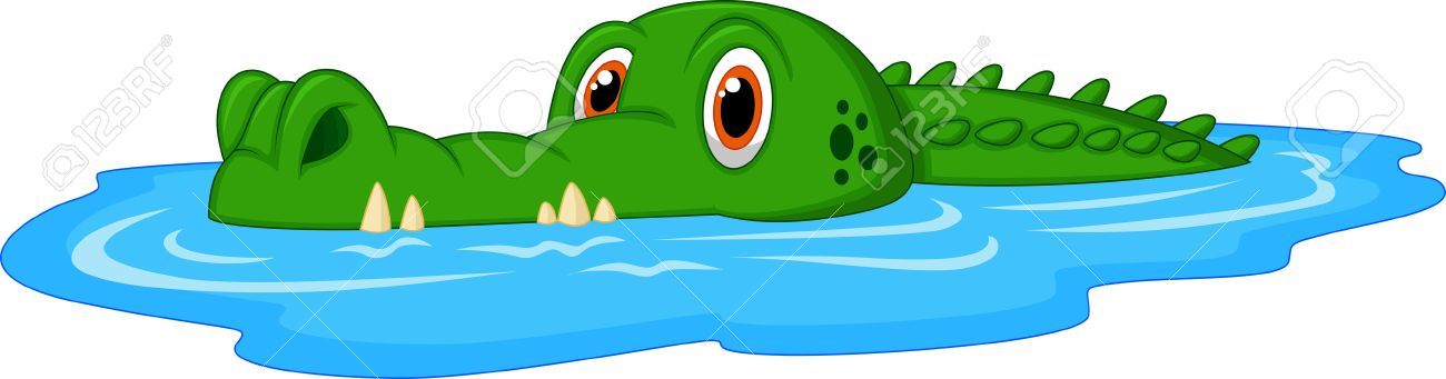 clipart alligator water