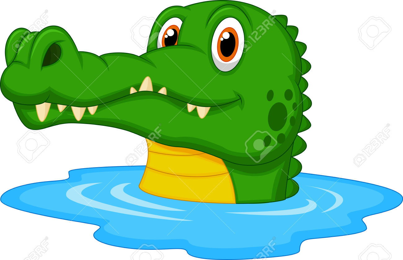 clipart alligator water