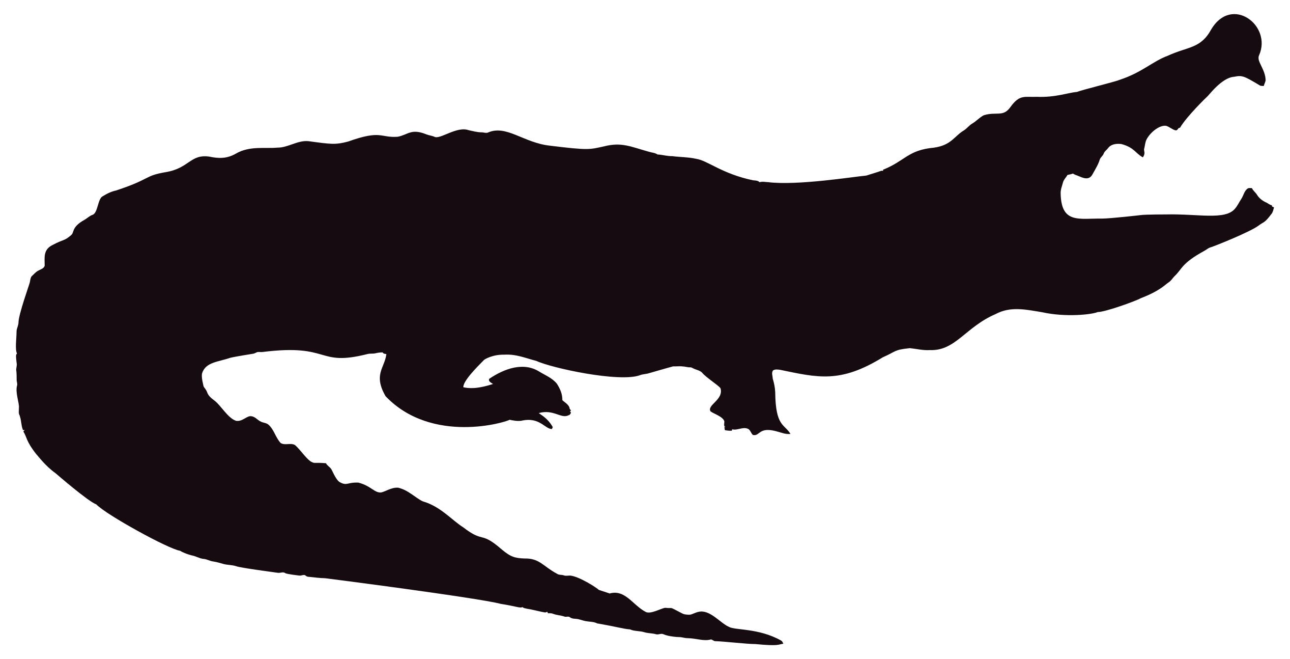 Silhouette clip art at. Clipart alligator