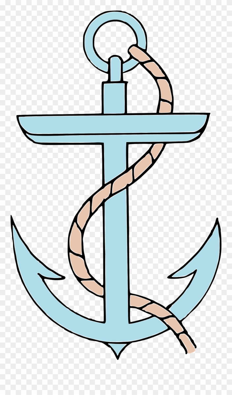 Clipart anchor banner. Black and white download
