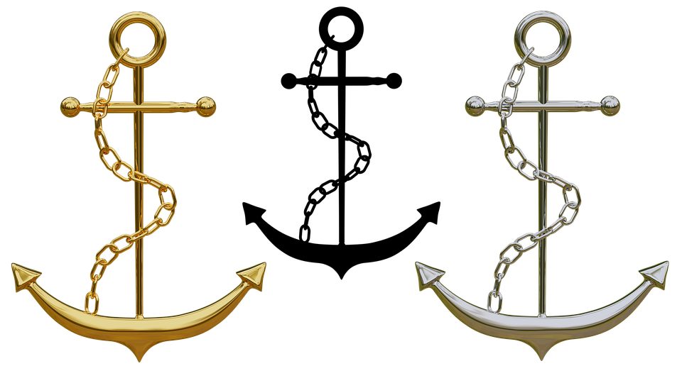 Nautical clipart gold anchor. Free photo isolated jewellery