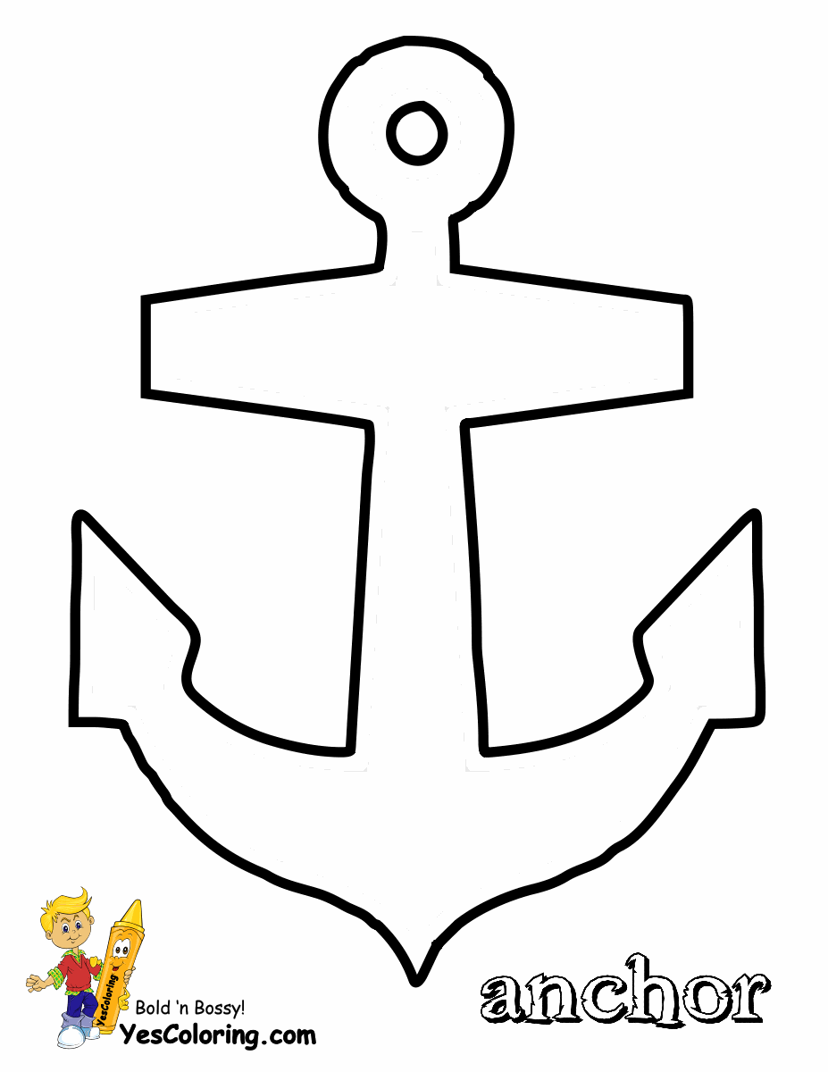 Free download clip art. Clipart anchor coloring page