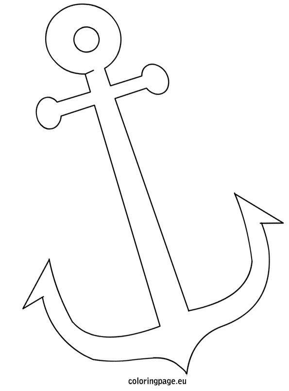 Pin on great crafts. Clipart anchor coloring page
